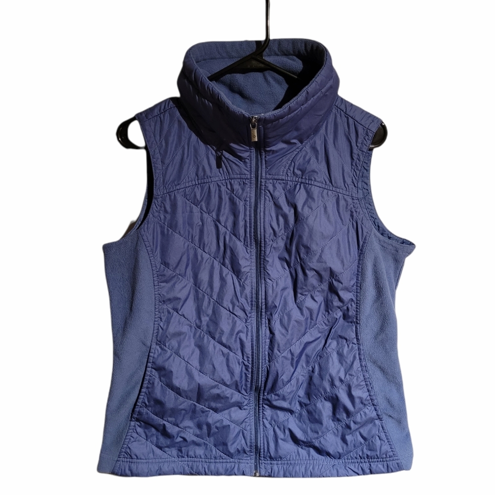 Columbia Women's Blue Zip-up Fleece Pocket Vest